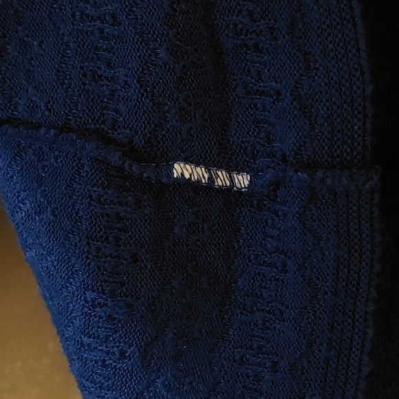 Kim Rogers Blue Knit Open Front Soft Fall Cardigan Sweater Cover Up Womens XL - Picture 6 of 10